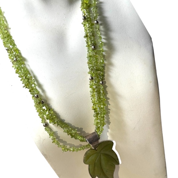 Stunnimg Jay king DRT jade leaf & peridot statement southwestern necklace - Picture 6 of 11
